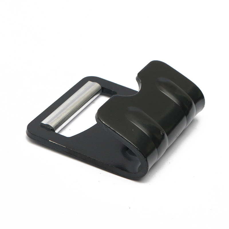 2 인치 블랙 전자 코팅 금속 플랫 J 후크