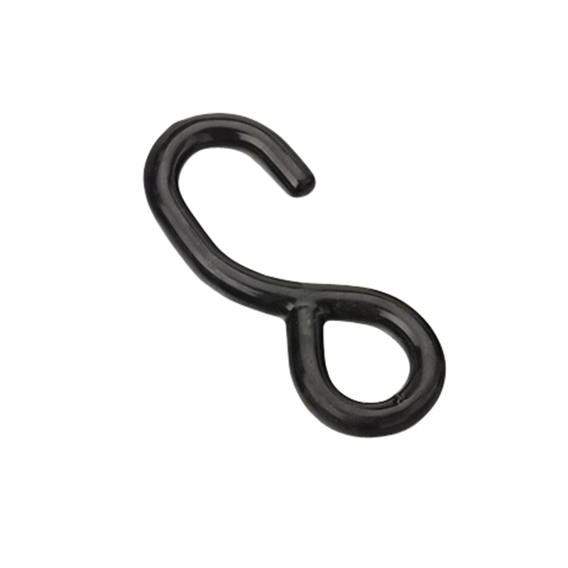 1 인치 블랙 PVC 코팅 S 후크